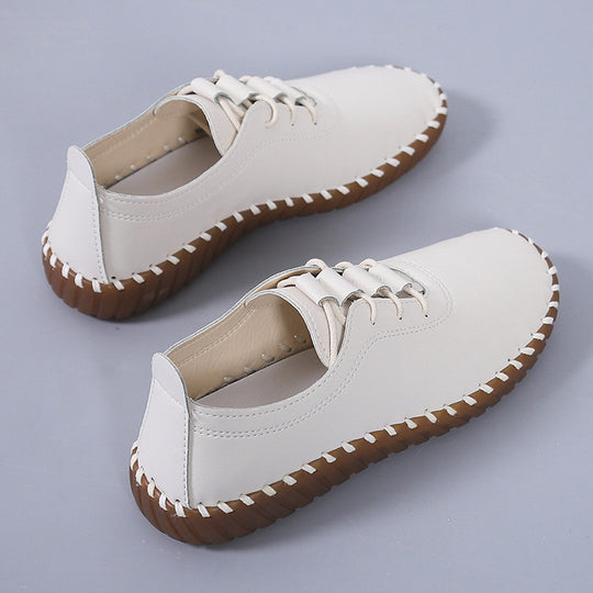 Damen Leichter Schnürschuh mit handgenähter Ziernaht und profilierter Gummisohle Nord Taschen