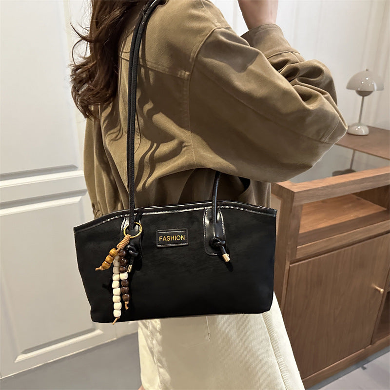 Damen modische Henkeltasche aus weichem Wildleder Nord Taschen