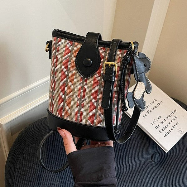 Damen modische Umhängetasche im verspielten Ethno-Design Nord Taschen