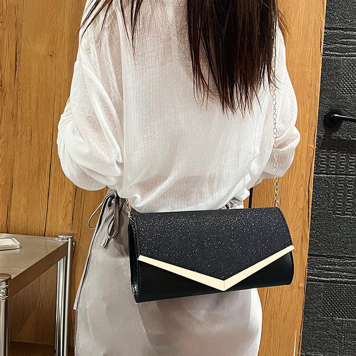 Damen elegante Clutch-Tasche mit Glitzer-Akzent Nord Taschen