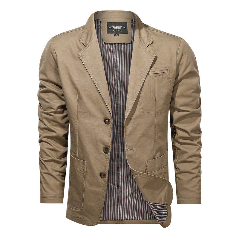 Herren legeres Baumwollblazer-Sakko mit klassischer Knopffront und aufgesetzten Taschen Nord Taschen