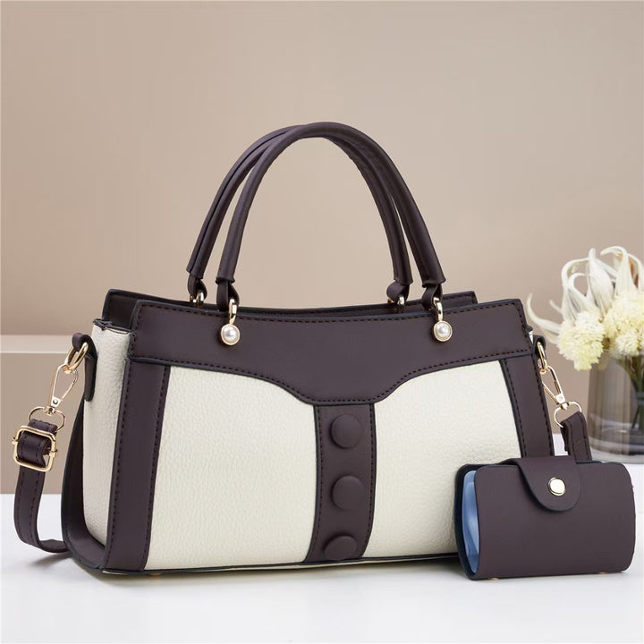 Damen elegante Handtasche mit strukturiertem Obermaterial und abnehmbarer Mini-Geldbörse Nord Taschen