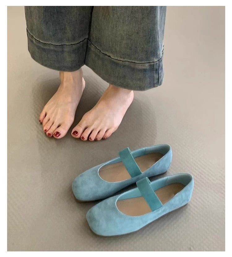 Damen Ballerinas mit komfortablem Riemen und weichem Obermaterial