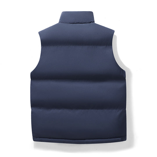 Herren Leichte isolierte Outdoor-Steppweste mit hohem Stehkragen und verdeckter Reißverschlussblende Nord Taschen