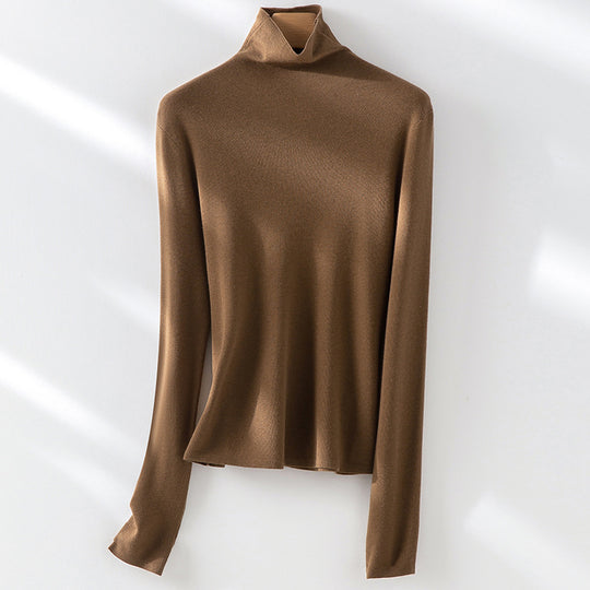 Damen Slim-Fit Feinstrick-Rollkragenpullover mit Stretch Nord Taschen