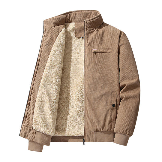 Herren Modische Cordjacke mit weichem Innenfutter Nord Taschen