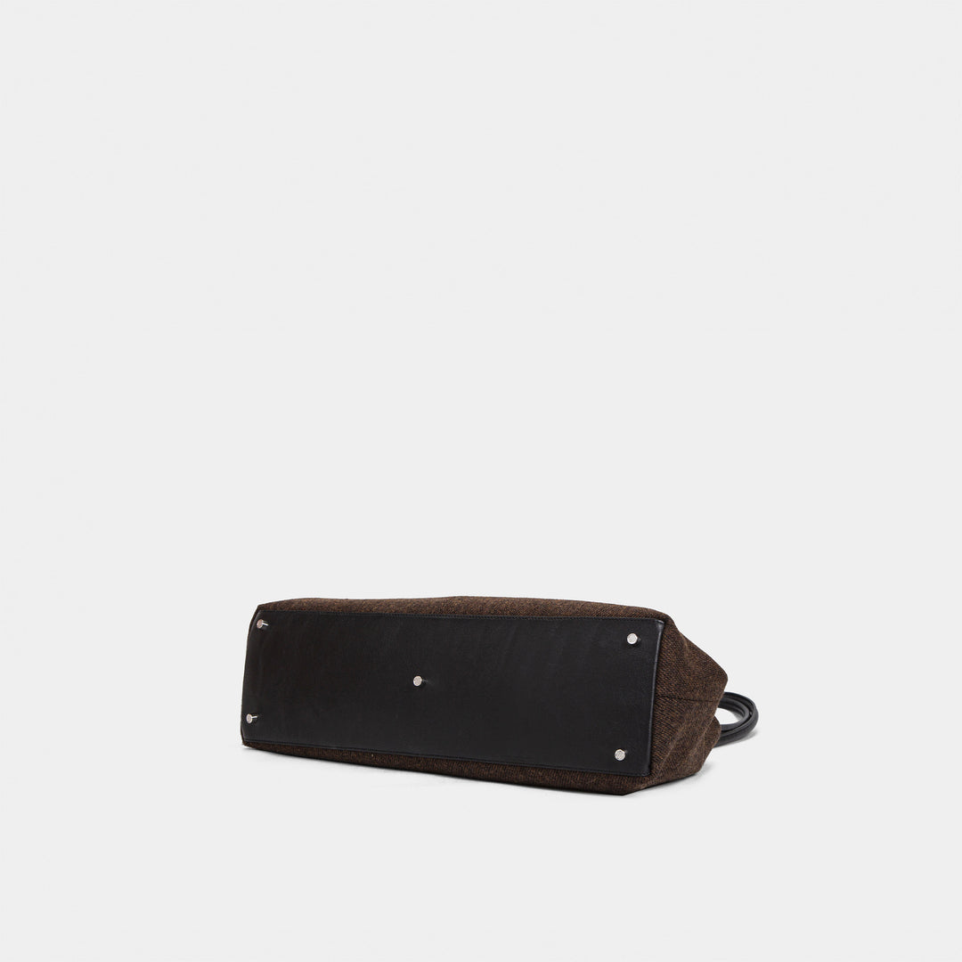 Damen stilvolle Tragetasche aus hochwertigem Textil und Leder Nord Taschen