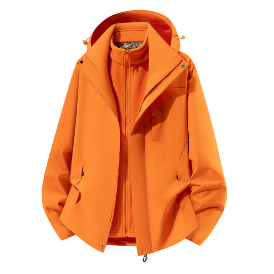 Damen Zwei-in-Eins Softshell-Regenjacke mit abnehmbarem Fleece-Innenfutter und Kapuze Nord Taschen