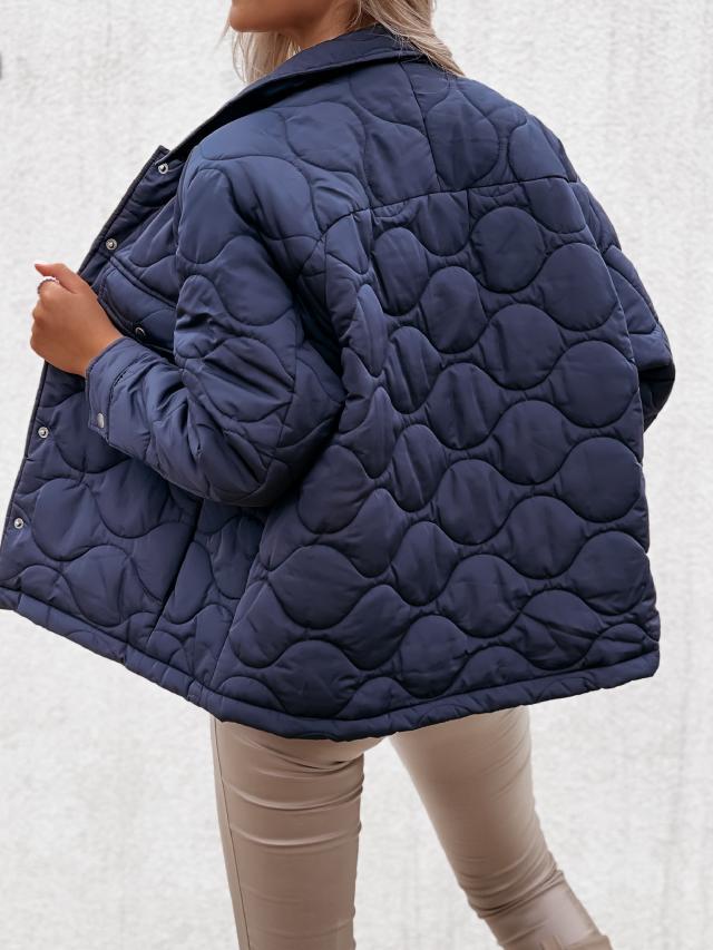 Damen gesteppte Übergangsjacke mit trendigem Oversized-Schnitt
