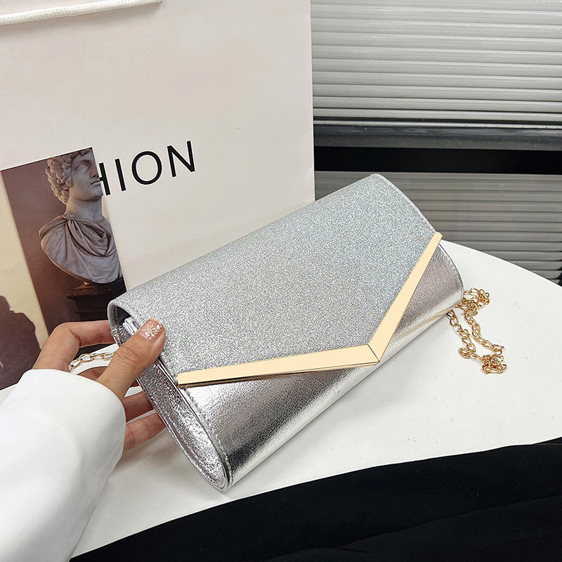 Damen elegante Clutch-Tasche mit Glitzer-Akzent Nord Taschen