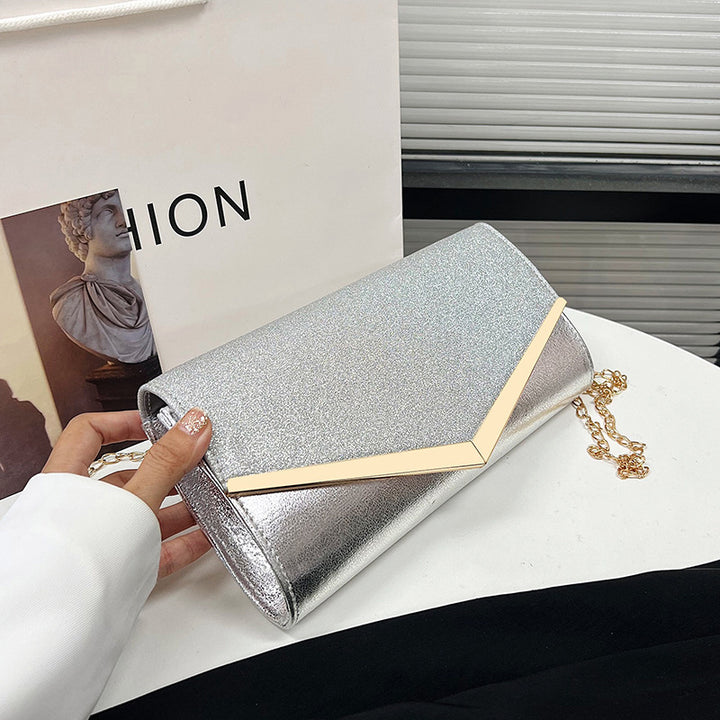 Damen elegante Clutch-Tasche mit Glitzer-Akzent Nord Taschen