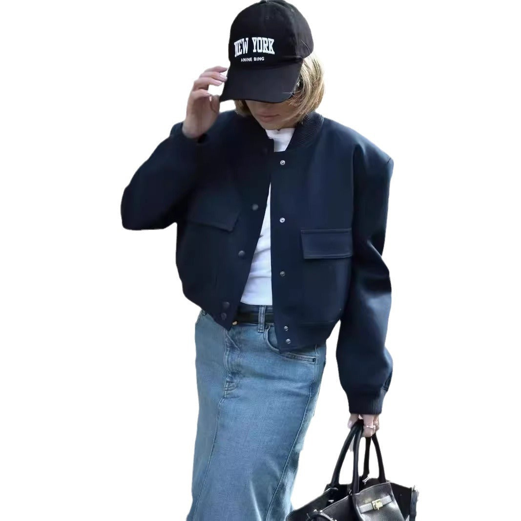 Damen Kurzjacke im Bomberstil mit Leoparden‑Fauxfell und Rippbündchen Nord Taschen