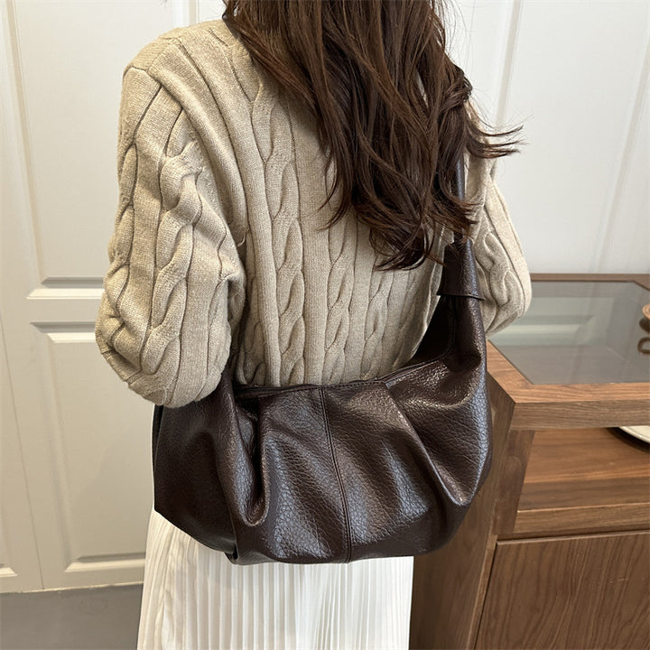 Damen Hobo-Tasche aus weichem Leder mit modischem Knotenverschluss Nord Taschen