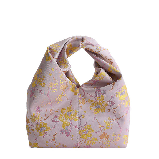 Damen Hobo-Tasche aus luxuriösem, blütenverziertem Stoff Nord Taschen