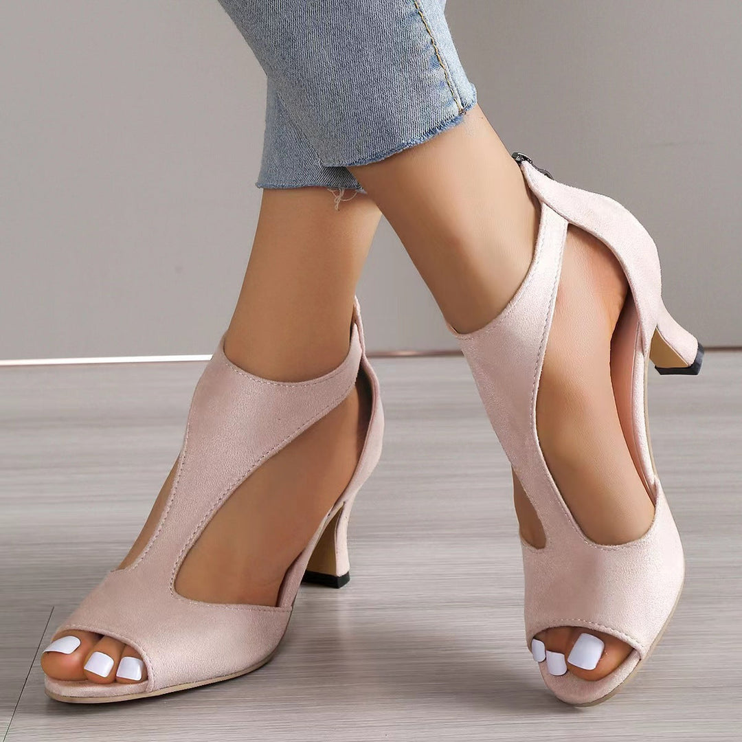 Damen Offene Absatzsandalen mit modischem Schnitt und elegantem Design Nord Taschen