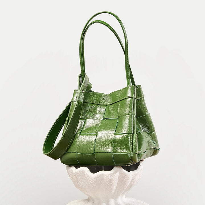 Damen trendige Schultertasche im modernen Flecht-Design Nord Taschen