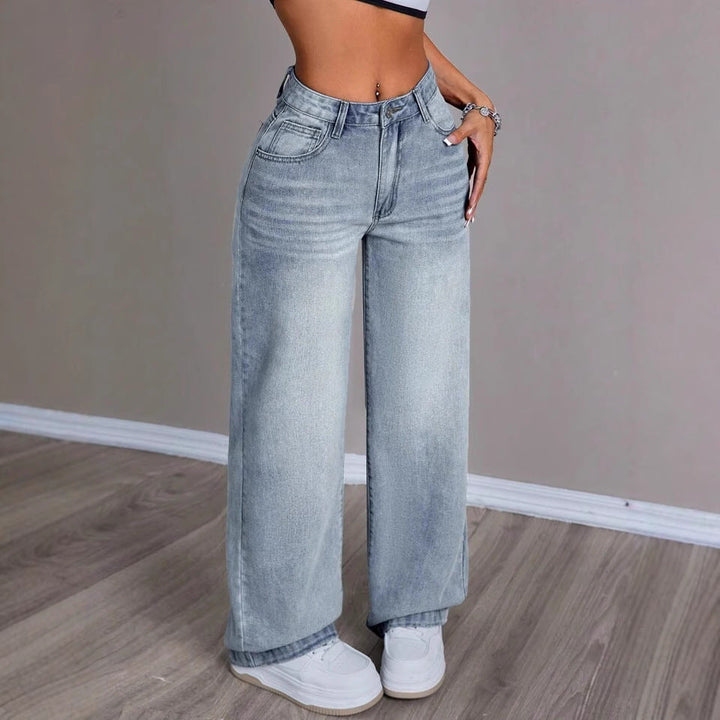 Damen Weite Jeanshose im Vintage-Stil