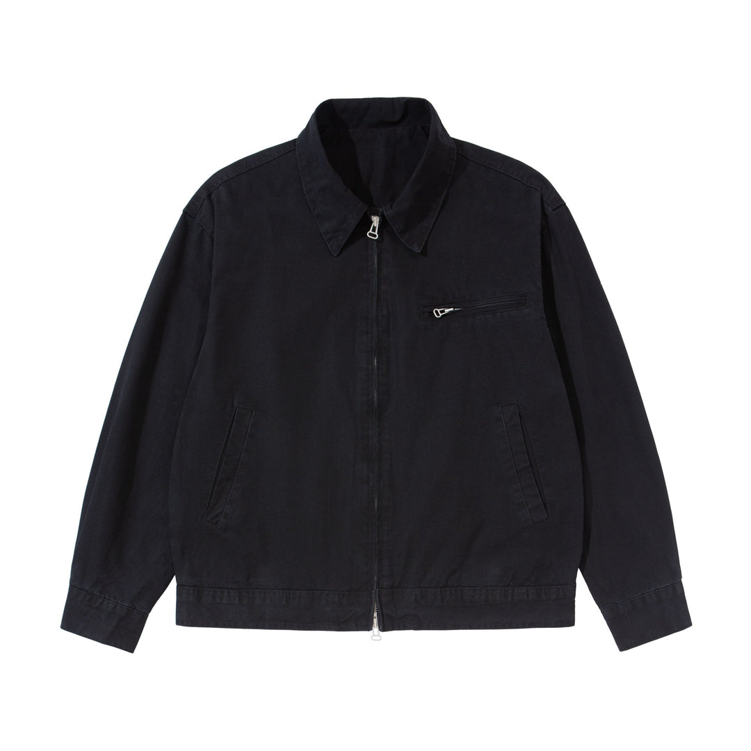 Herren Kurzblouson im Vintage‑Washed Canvas mit Zwei‑Wege‑Reißverschluss Nord Taschen