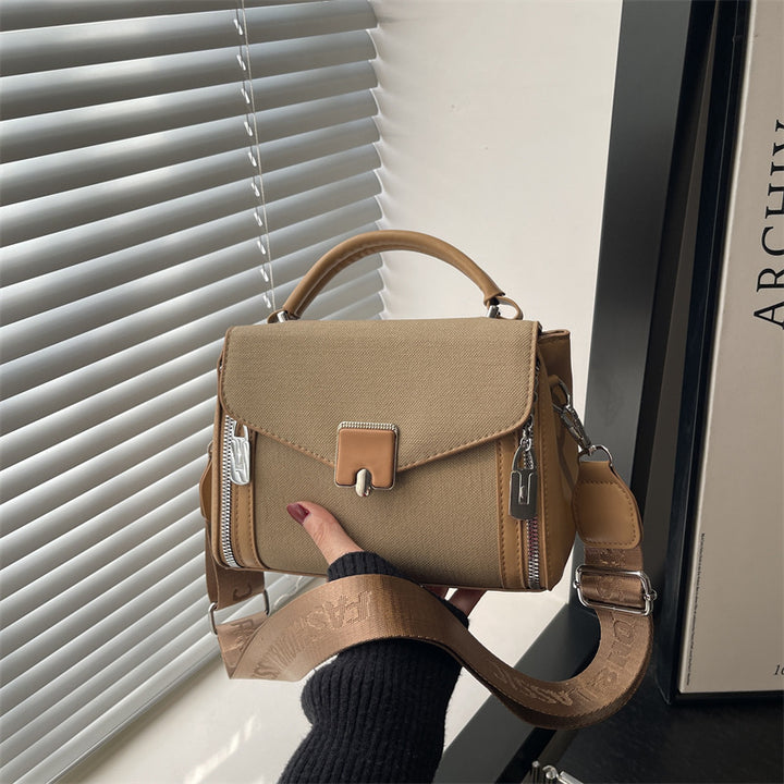 Damen elegante Handtasche mit praktischen Reißverschlussfächern Nord Taschen