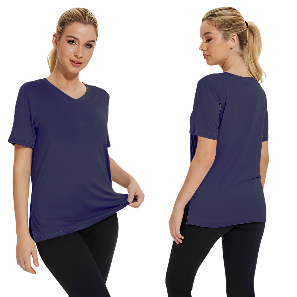 Damen Funktionales V-Ausschnitt Sportshirt mit atmungsaktiver Technologie Nord Taschen
