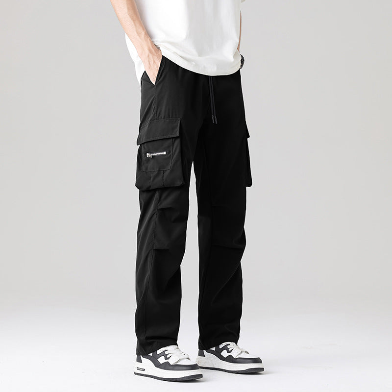 Herren Multifunktionale Cargo-Loungehose mit elastischem Tunnelzugbund, Mehrfachtaschen & verstellbarem Beinabschluss Nord Taschen
