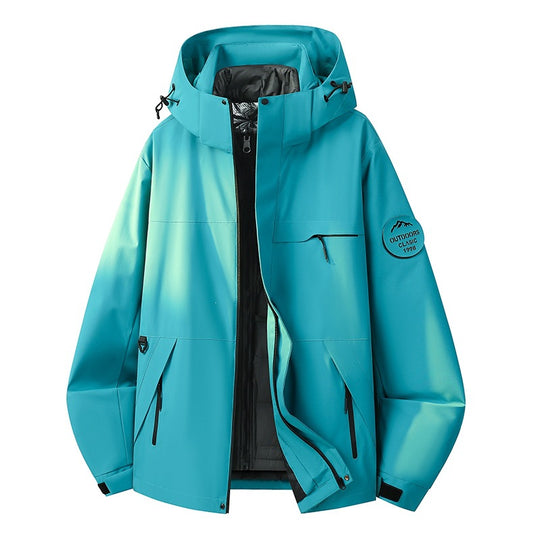 Herren Wetterfeste dreilagige Hardshelljacke mit verstellbarer Kapuze, verschweißten Nähten & Multifunktionstaschen Nord Taschen