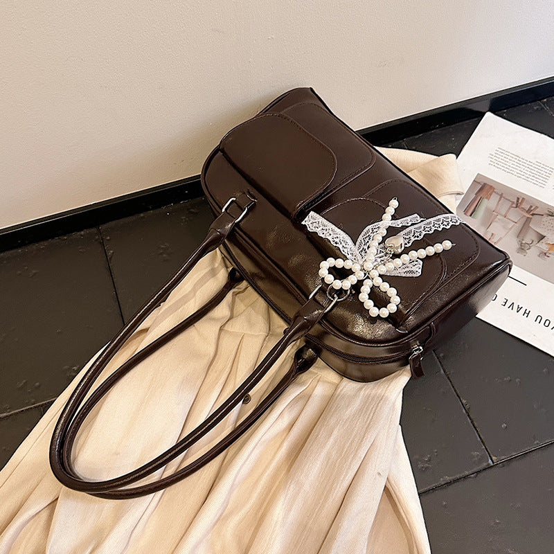 Damen Handtasche mit prächtigen Perlen- und Spitzenapplikationen Nord Taschen