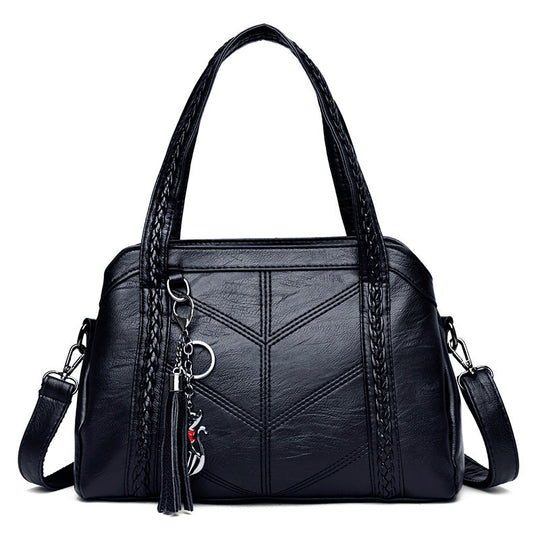 Damen stilvolle Handtasche mit strukturiertem Obermaterial Nord Taschen