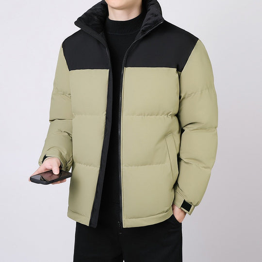 Herren Isolierte Winter-Steppjacke mit geometrischer Ton-in-Ton‑Steppung und hohem Stehkragen Nord Taschen