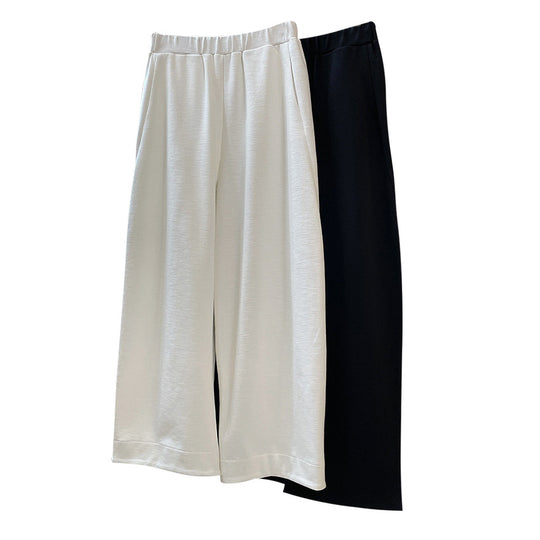 Damen Weite High‑Waist Sweathose aus Baumwoll-Fleece mit Elastbund und seitlichen Eingrifftaschen Nord Taschen