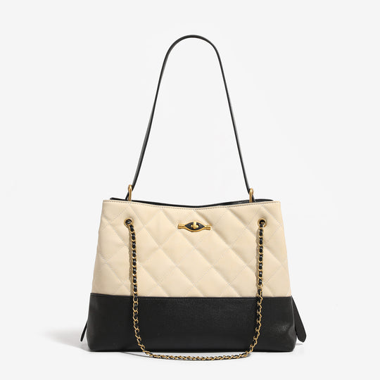 Damen Handtasche mit elegantem Steppmuster und luxuriösem Kettenhenkel Nord Taschen