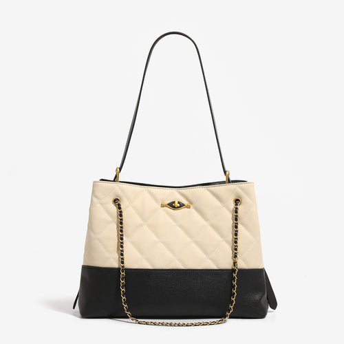 Damen Handtasche mit elegantem Steppmuster und luxuriösem Kettenhenkel Nord Taschen