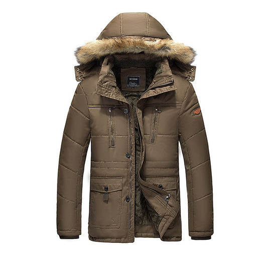 Herren urbaner Thermo-Parka mit wärmender Teddyinnenlage, Kunstfellkapuze und Mehrfachtaschen Nord Taschen