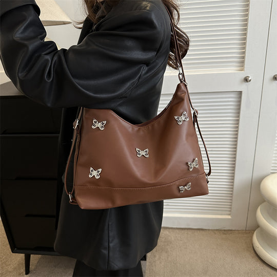 Damen Hobo-Tasche mit verspielten Schmetterlingsapplikationen und verstellbarem Schulterriemen Nord Taschen