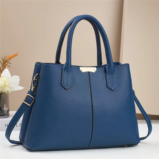Damen hochwertige Handtasche mit strukturiertem Obermaterial und abnehmbarem Schulterriemen Nord Taschen