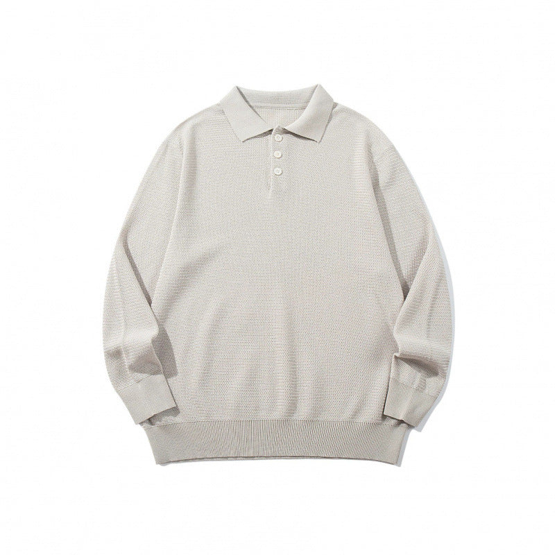 Unisex Boxy-Feinstrick-Poloshirt mit Henley-Knopfleiste, Rippbündchen und Raglanärmeln Nord Taschen