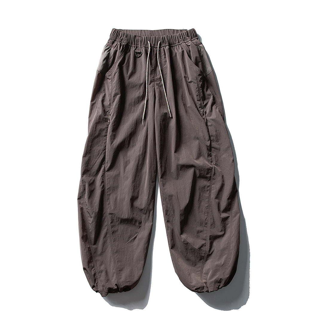 Damen Weite Ripstop-Ballon-Jogginghose mit Tunnelzug, Reißverschlusstaschen und elastischen Bündchen Nord Taschen