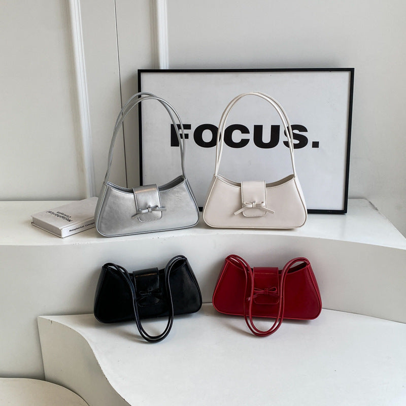 Damen elegante Schultertasche mit schickem Schleifenakzent Nord Taschen