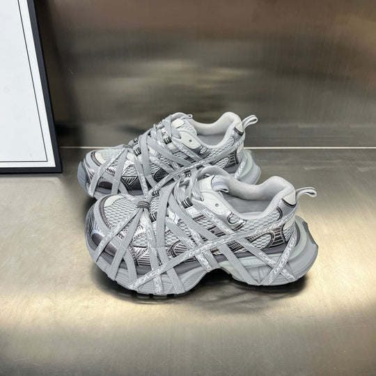 Damen Sportliche Hybrid Sneakers mit elastischer Netzstruktur und stabiler Gummisohle Nord Taschen