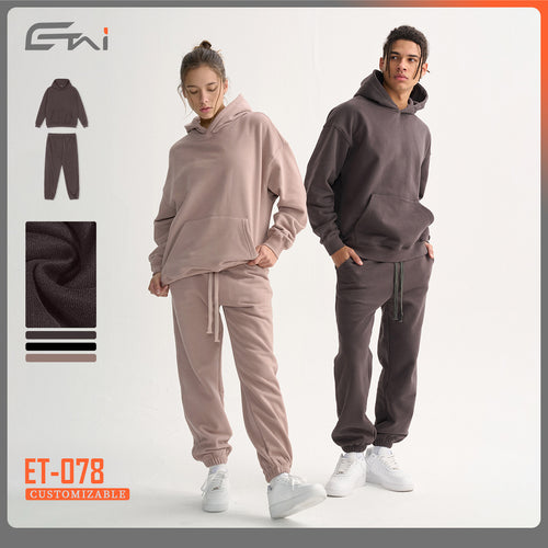Unisex Oversize Baumwoll-Hoodie mit tiefer Schulterlinie und Kängurutasche Nord Taschen