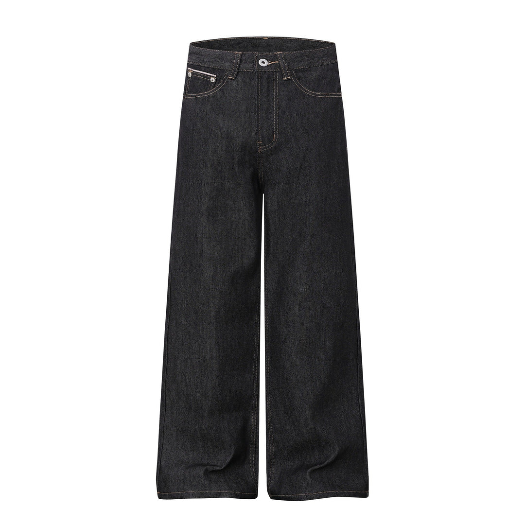 Damen Weite Cropped-Denim Culotte mit hoher Taille und klassischem Taschen-Detail Nord Taschen