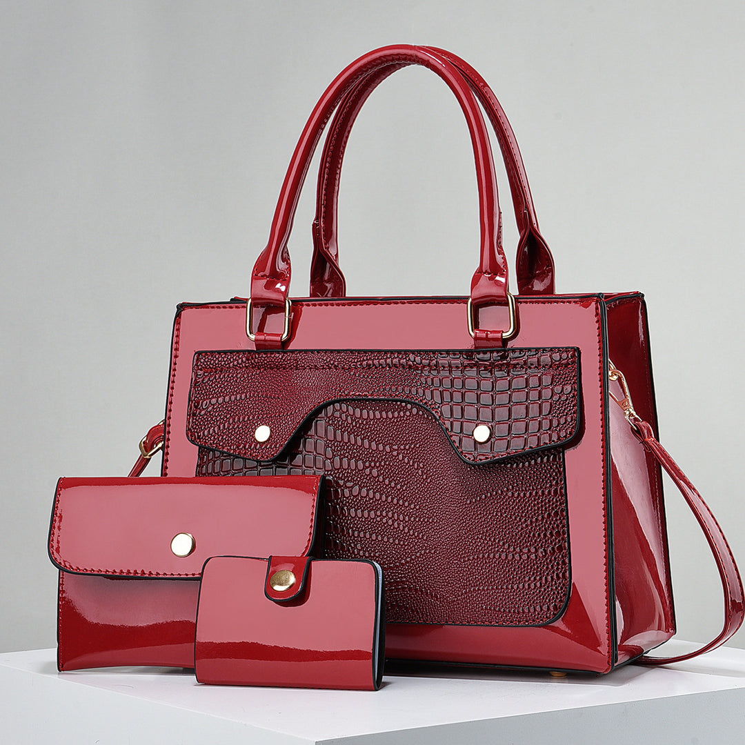 Damen elegante Handtasche mit strukturiertem Mustermix Nord Taschen