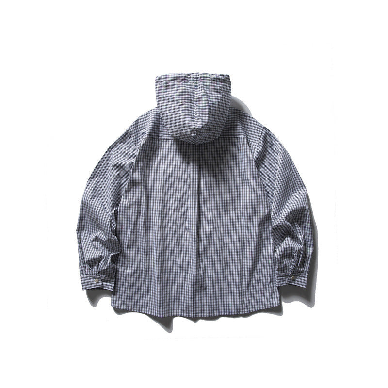 Unisex Oversized Kapuzen-Overshirt aus Baumwollmix mit Brustklappen und durchgehender Knopfleiste Nord Taschen