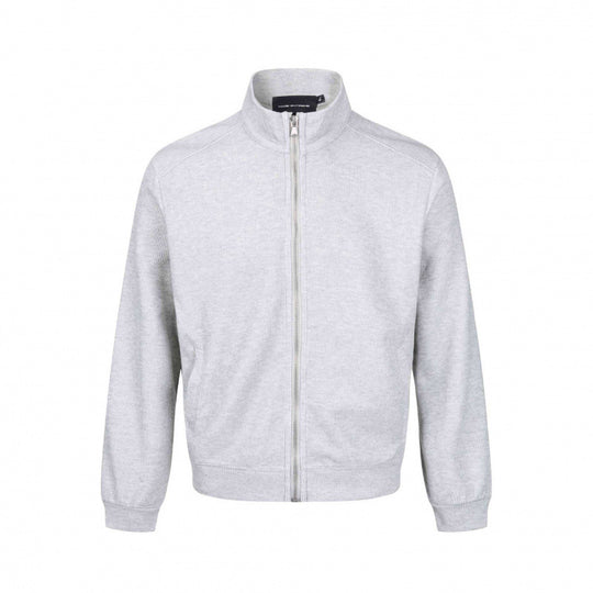 Herren Leichter Baumwoll-Sweatzipper mit hohem Stehkragen und gerippten Bündchen Nord Taschen