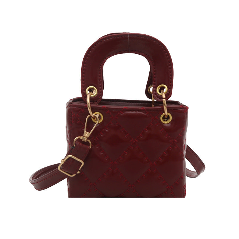 Damen elegante Handtasche mit glänzender Oberfläche und abnehmbarem Schulterriemen Nord Taschen