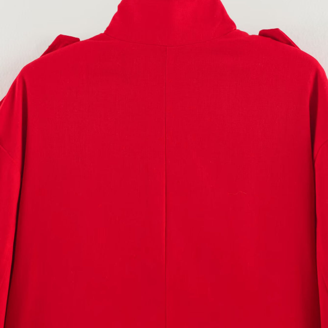 Damen Kurzjacke im Utility-Stil mit Stehkragen und Schulterpatten Nord Taschen