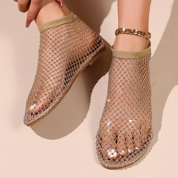 Damen transparente Ballerinas aus Netzmaterial Nord Taschen