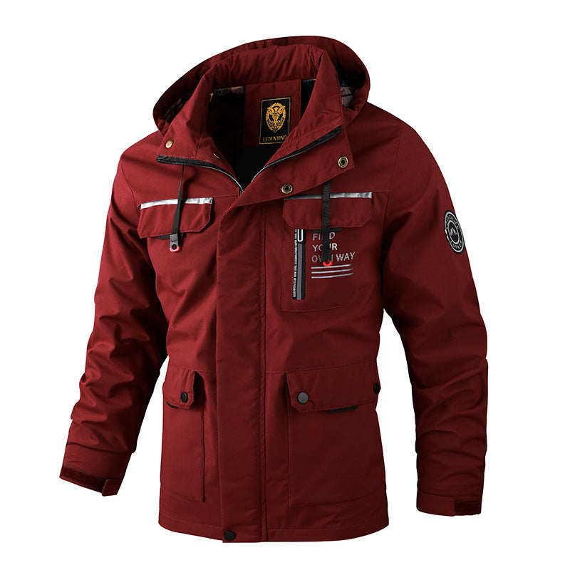 Herren Wasserfeste Outdoor-Jacke mit mehreren Taschen Nord Taschen