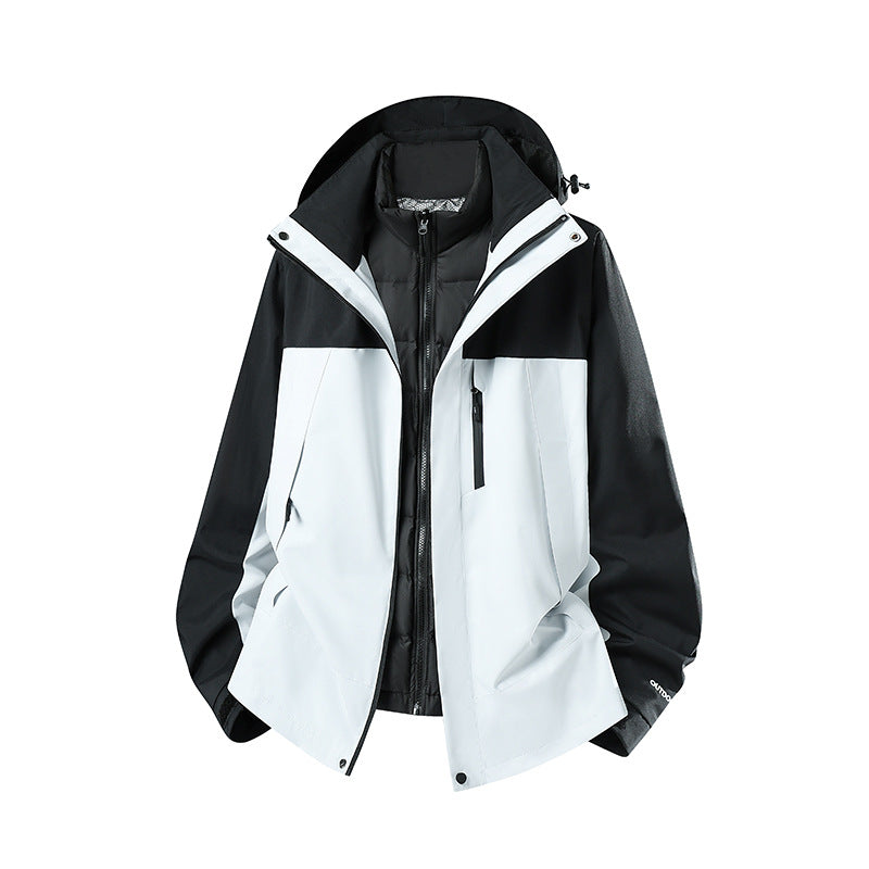 Damen Zweiteilige Softshell-Parka mit herausnehmbarer Steppinnenjacke Nord Taschen