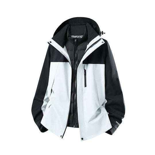 Damen Zweiteilige Softshell-Parka mit herausnehmbarer Steppinnenjacke Nord Taschen